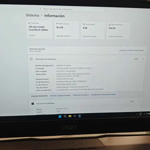 Laptop Gaming MSI Pulse 15 B13V Intel Core i7 13va Gen RGB