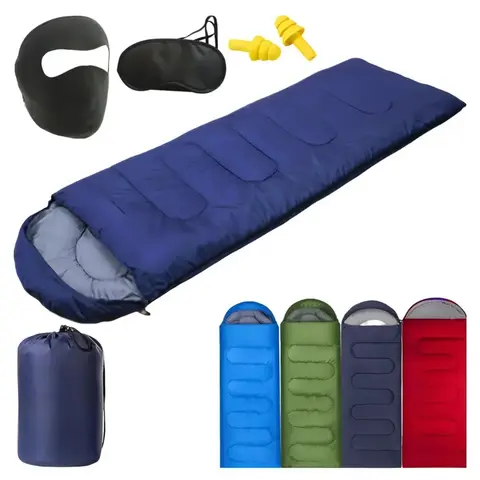 Sleeping Bag con Accesorios, Antifaz, Tapones y Bolsa