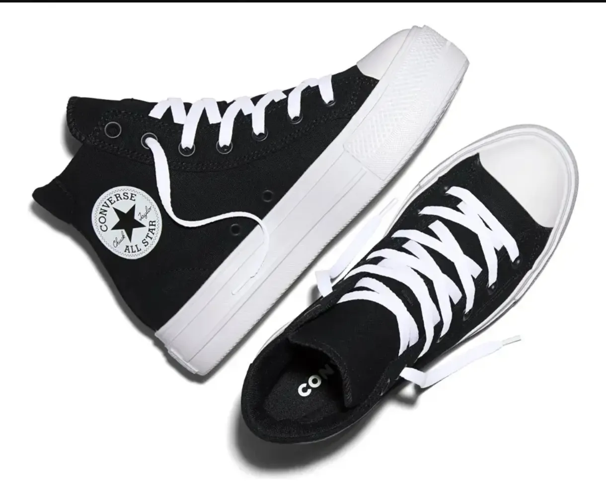 Tenis Converse All Star Hi Negro con Blanco Bota Alta