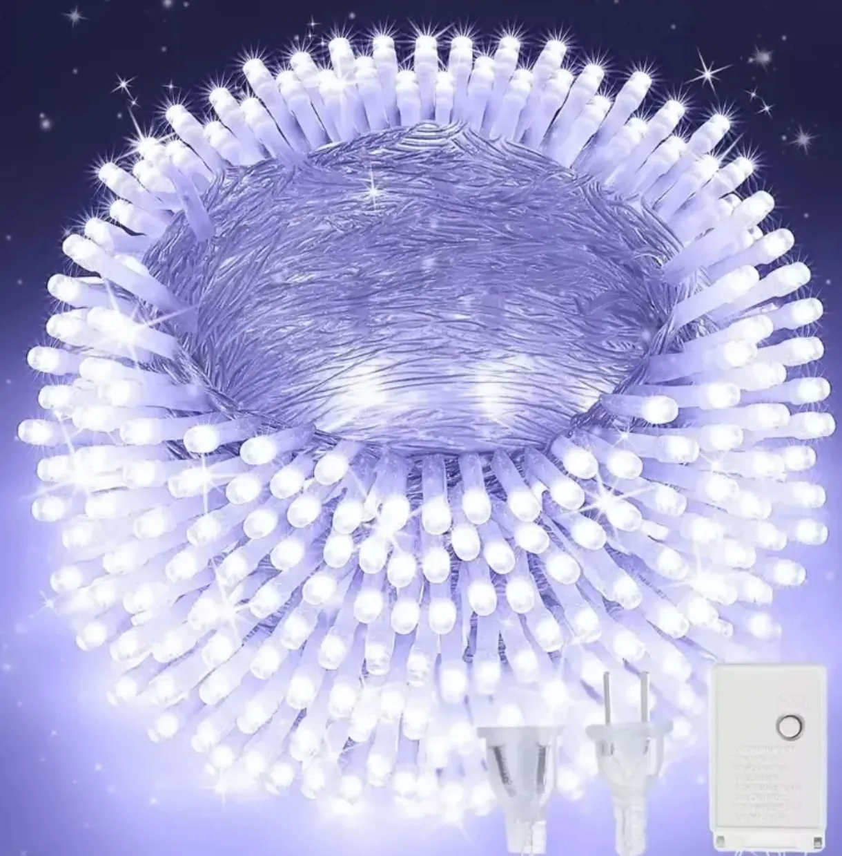 Serie de luces LED decorativas blancas esfera para interior/exterior
