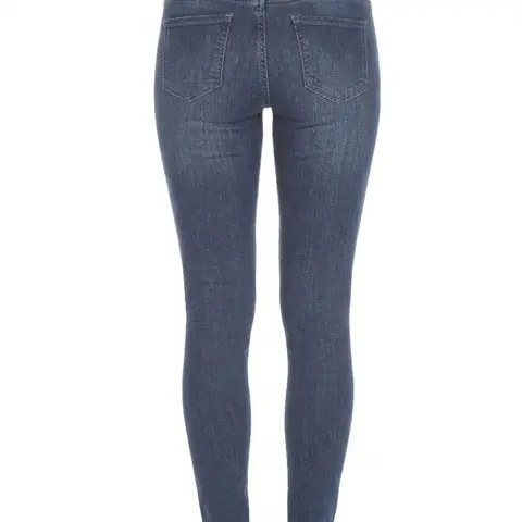 Jeans de mezclilla azul medio estilo skinny para mujer