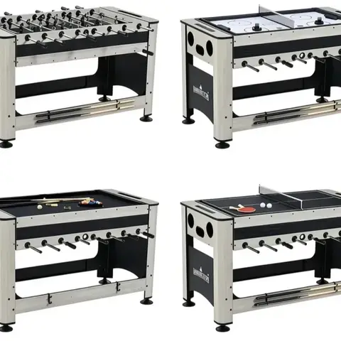 Mesa Multijuegos 4 en 1: Futbolito, Hockey, Billar y Ping Pong